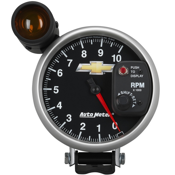 5" TACHOMETER, 0-10,000 RPM, PEDESTAL W/ EXT. SHIFT-LITE, GM COPO CAMARO